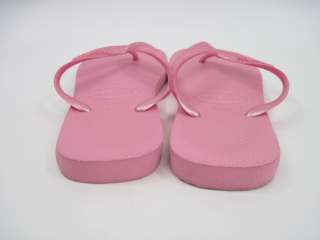 You are bidding on a pair of HAVAIANAS Pink Thong Flip Flop Sandals Sz 