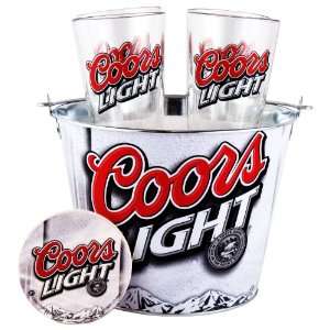  Coors Light Pint Glasses and Bucket Gift Set Everything 