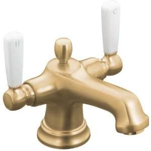 Kohler Monoblock Brushed Bronze 1 Hole Bathroom Sink Faucet w/Ceramic 