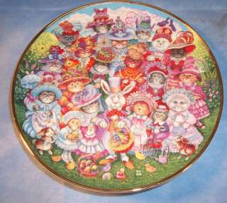   Mint Bill Bell Easter Bunny Mother Cat Limited Edition Collector Plate