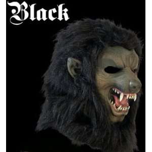 Werewolf Fur Mask   Black 