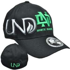  NCAA North Dakota Fighting Sioux Hat Cap Flex Fit Stretch 