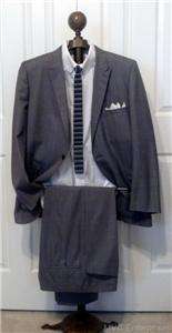 50s/60sRat Pack Gray Peaked Custom Detail Suit ~40R  