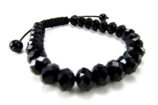 RICK ROSS BLACK GLASS HIPHOP FACETED DIAMOND CUT CRYSTAL BEADED 