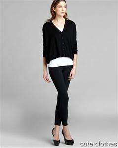 THEORY Black Sweater Cardigan NWT Relaxed Cropped Style Mirna New 