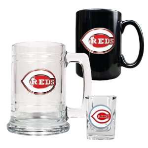  Cincinnati Reds Tankard, Ceramic Mug & Shot Glass Set 