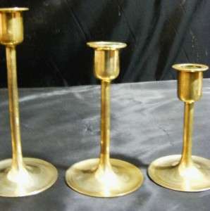   Graduating BRASS Candlesticks Candle Holders Made in Thailand  
