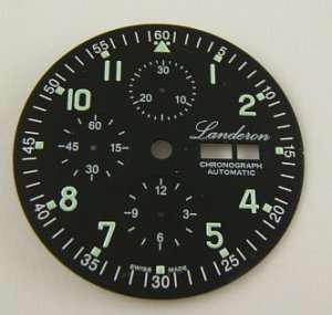 MILITARY DIAL LANDERON FIT VALJOUX 7750 LUMINOUS 35MM  