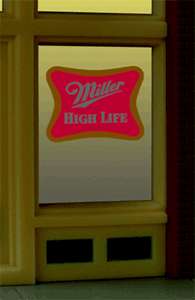   Animated Window Sign Miller High Life Beer HO O #7777 NEW  