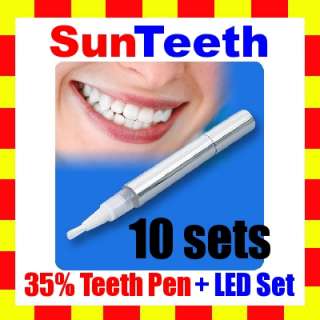 10sets 35% Teeth Whitener Pen Tooth Whitening LED KIT  