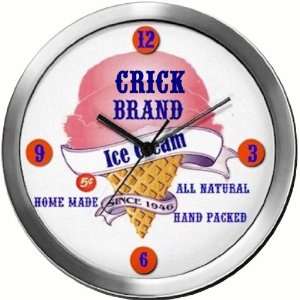  CRICK 14 Inch Ice Cream Metal Clock Quartz Movement 