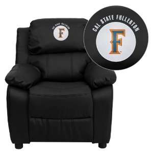  Cal State Fullerton Titans Embroidered Black Leather Kids 