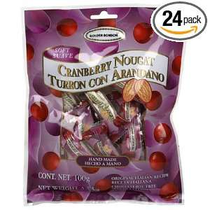 Lettieri Golden Bonbon Nougat Cranberry, 3.53 Ounce Units (Pack of 24 