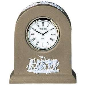 Wedgwood Jasperware White on Light Taupe Grecian Clock