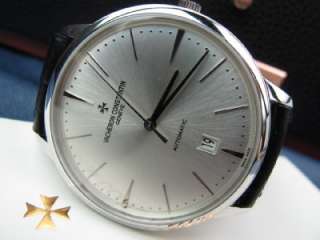   Mens Large Patrimony Contemporary 18kt White Ref 85180 #396  