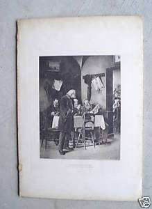 1885 Lithograph Print Anton Muller Honoratioren Stube  