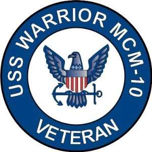  US Navy USS Warrior MCM 10 Ship Veteran Decal Sticker 5.5 