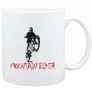  Mug White  Mountain Biker Silhouette Sports Sports 