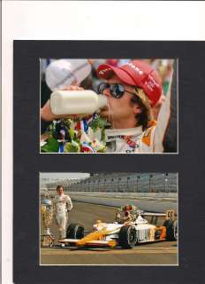   INDY 500 CHAMPION MATTED RACE, MILK AND CELEBRATION MATTED PICS  