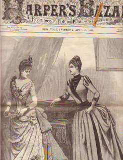 1888 Harpers Bazar April 21 Nova Scotia, Ireland,Canada  