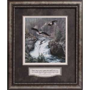 Framed Christian Artwork   They That Wait Upon the Lord  