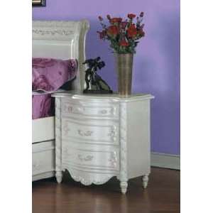 Pearl White Finish Nightstand by Acme