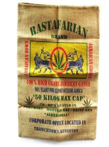 RASTA BRAND BURLAP BAG 013 marijuana bags hippie feed sacks 