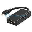 Micro USB to MHL HDMI Cable Adapter HD TV HDTV For HTC EVO 3D