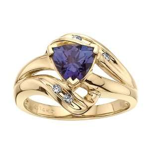  14kt Alexandrite and Diamond Ring Jewelry