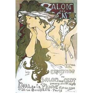  Salon des Cent by Alphonse Marie Mucha 10.00X6.50. Art 