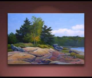 Shore Scene Maine Fine Art Landscape Painting Bechler  