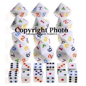   to 7 _ Bundle of 12 Dice with 12 Standard Bonus Dice Toys & Games