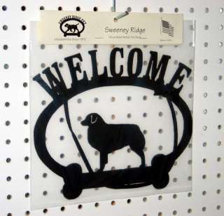 Metal Australian Shepherd Welcome Sign  