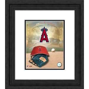  Framed Logo / Cap Los Angeles Angels Photograph Sports 
