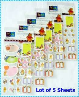 Disney Baby Winnie The Pooh NAME Sticker 5 Sheets  