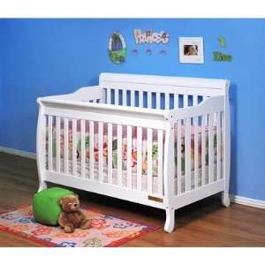 Athena Alice 3 in 1 Crib with Toddler Rail, White Baby