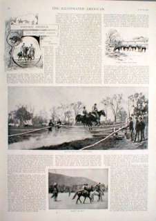 1890 3 Pages West Point Militay Academy Shooting Riding  