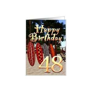 48th birthday Surfing Boards Beach sand surf boarding palm trees surf 