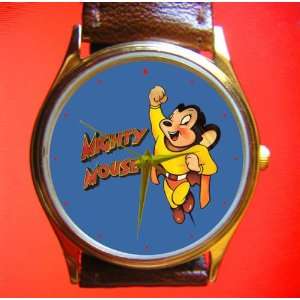 MIGHTY MOUSE Rare 1990s Collectible 29 mm Unisex Wrist Watch 