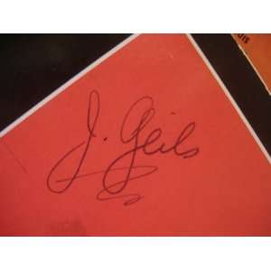  J. Geils Band LP Signed Autograph Bloodshot Red Vinyl 
