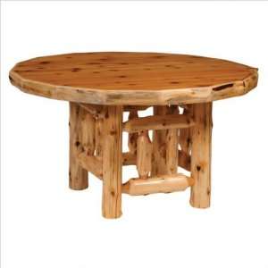 Fireside Lodge 150 Traditional Cedar Log Round Dining Table Finish 