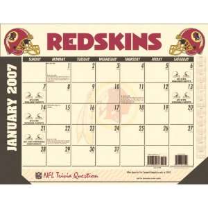Washington Redskins 22x17 Desk Calendar 2007