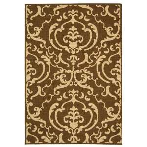 Claire All weather Outdoor Patio Area Rug   4x57, Beige 