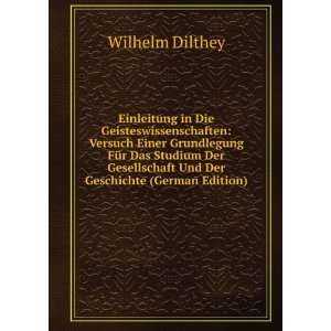   Und Der Geschichte (German Edition) Wilhelm Dilthey Books