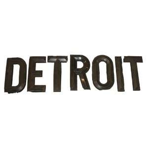  The word DETROIT from the Outside Marquee Announcement Board 
