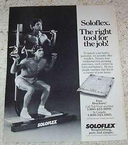 1985 Soloflex body building GUY weightlifting muscle AD  