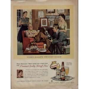 DIZZY DEANS Trophy Room.  1954 Falstaff Beer Ad, A3450. 19540524