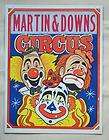 1970s Martin & Downs Circus CLOWN Windowcard ORIGINAL