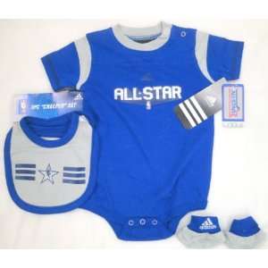 NBA Adidas All Star 2011 East 3 Piece Creeper Bib Bootie Set Infant 24 