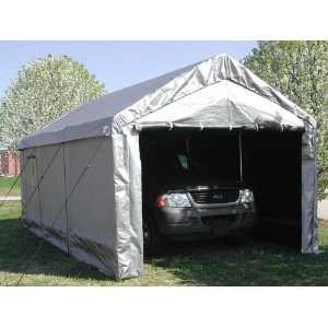  King Canopy 11 x 20 Garage Canopy Silver